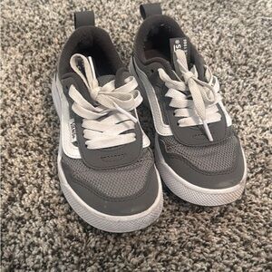 Vans Kids Charcoal and White Sneakers